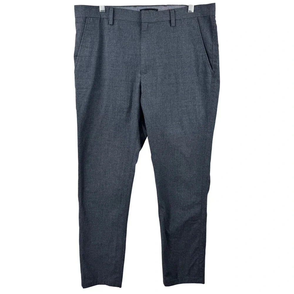 Banana‎ Republic Kentfield Pant Mens 34x30 Grey Mini Houndstooth Dress Chino
